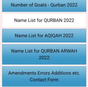Qurban Names List